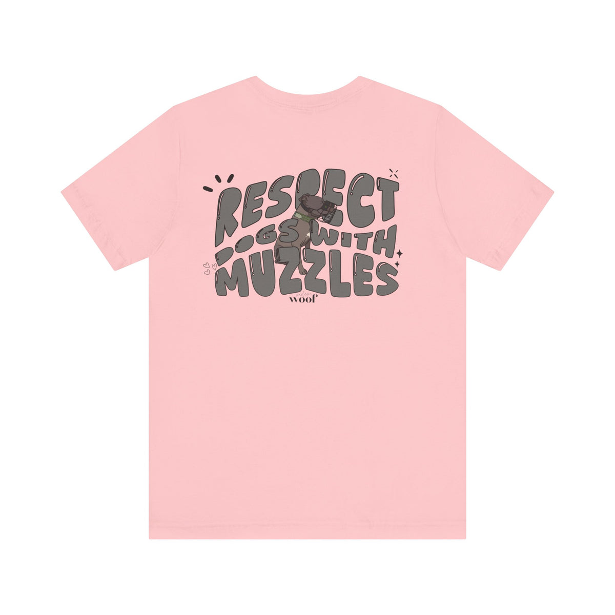 Respect Dogs With Muzzles T-Shirt | grauer Print | Tierschutz T-Shirt | T-Shirt Listenhund