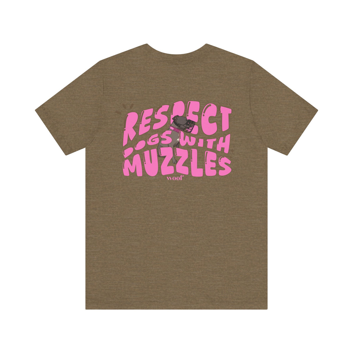Respect Dogs With Muzzles T-Shirt | rosa Print | Tierschutz T-Shirt | T-Shirt Listenhund
