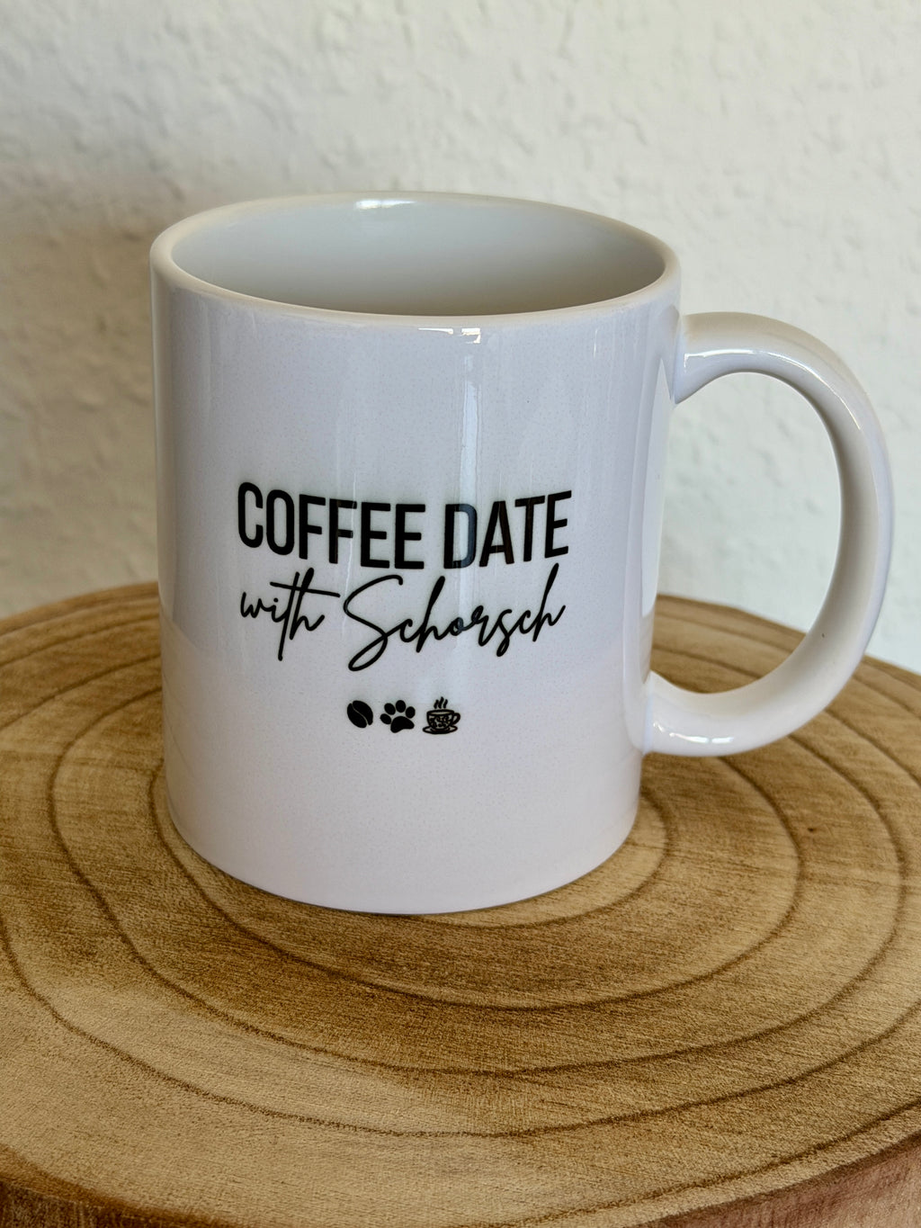 personalisierte Tasse | Coffee Date | Foto, Name, Jahr wählbar