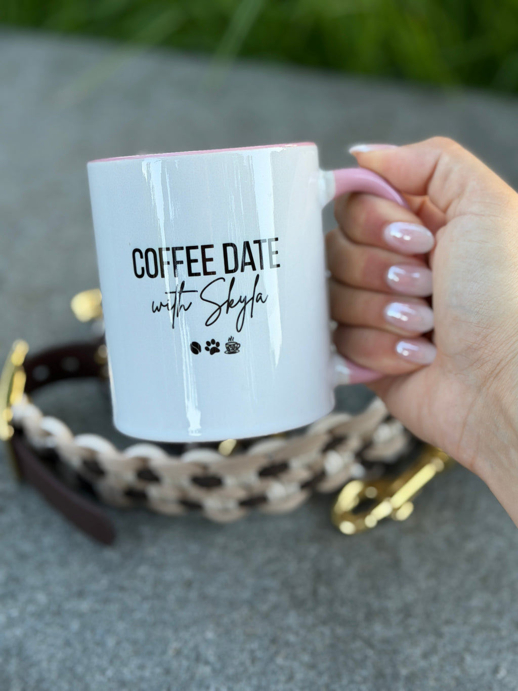 personalisierte Tasse | Coffee Date | Foto, Name, Jahr wählbar