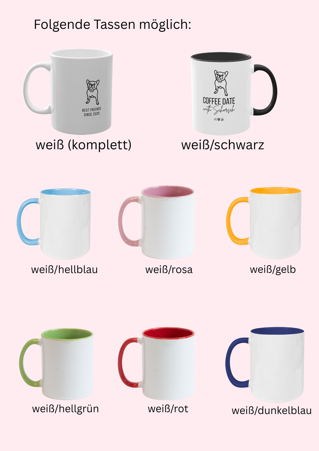 personalisierte Tasse | Coffee Date | Foto, Name, Jahr wählbar
